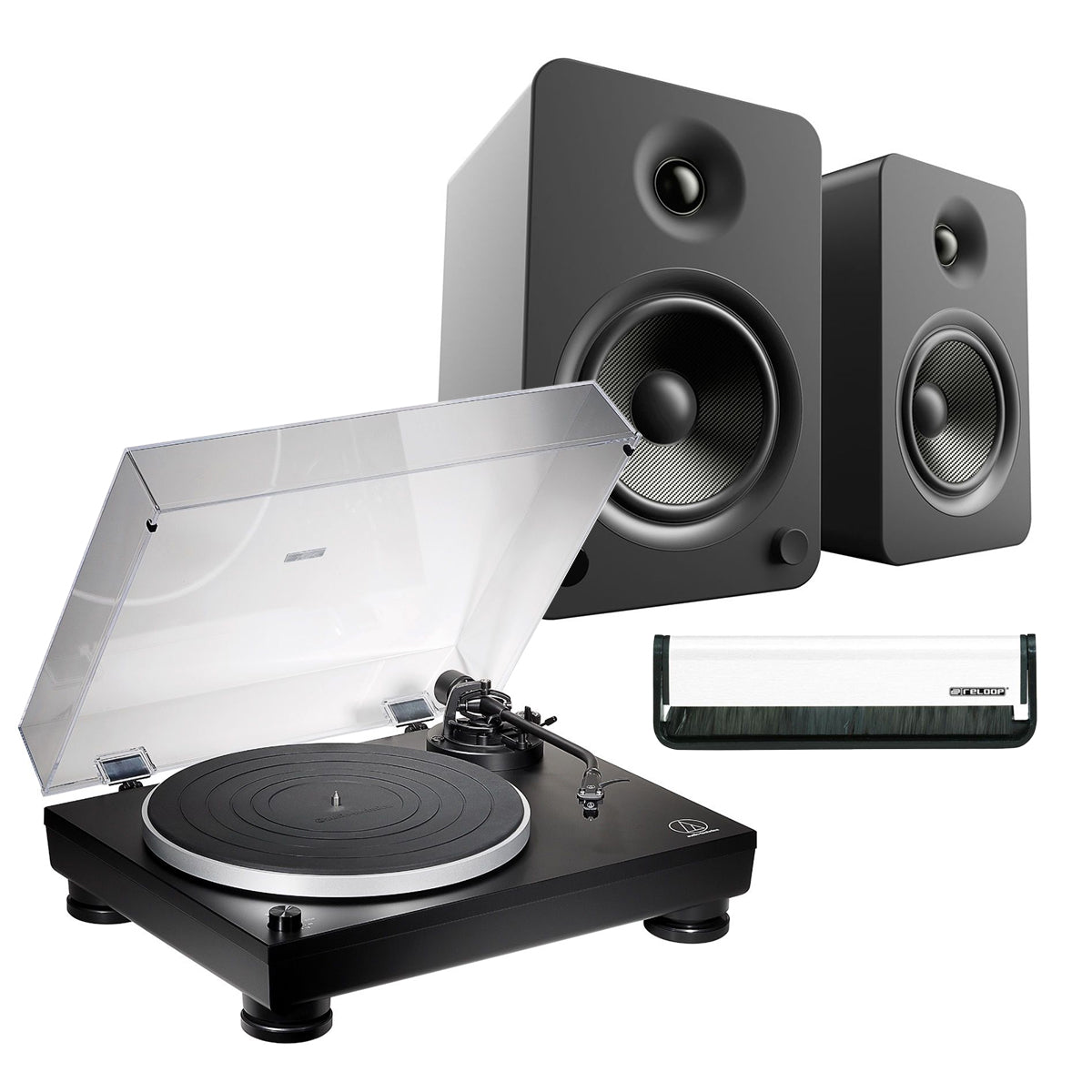 Audio Technica AT-LP5x + Kanto YU6 (sort) pakke