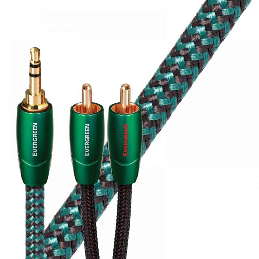 Audioquest Evergreen 3,5 mm TRS - Dobbelt RCA-kabel 1m