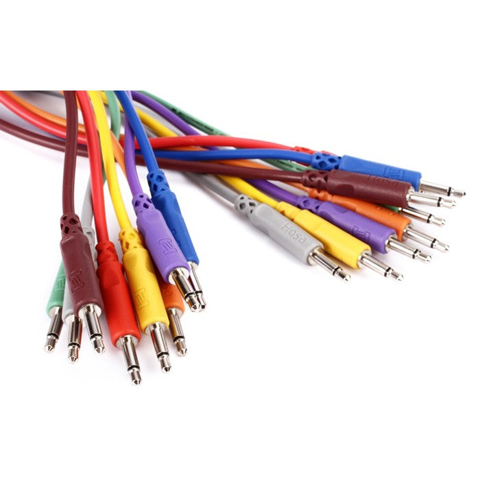 Hosa CMM-845 3.5 mm TS - 3.5 mm TS Unbalanced Patch Cables 0.5m (8 pcs.)