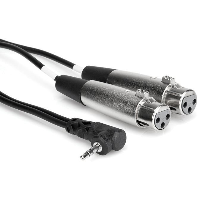 Hosa CYX-402F Dual XLR hun - retvinklet 3,5 mm TRS Y-kabel 0,6 m