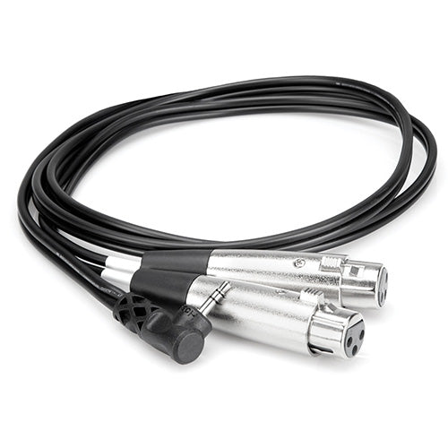 Hosa CYX-402F Dual XLR hun - retvinklet 3,5 mm TRS Y-kabel 0,6 m