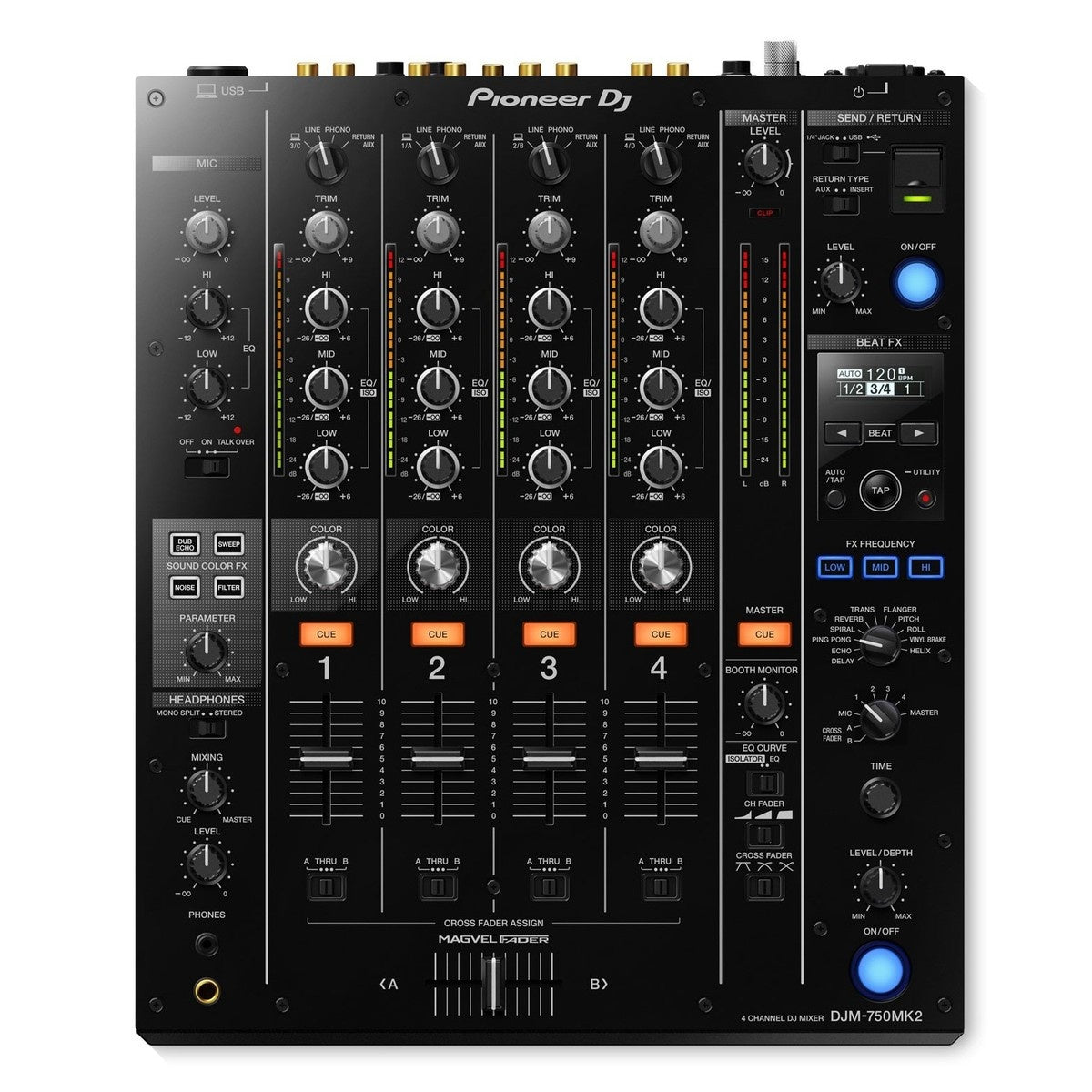 Pioneer XDJ-1000MK2 + DJM-750MK2 + HDJ-X7-K-paket