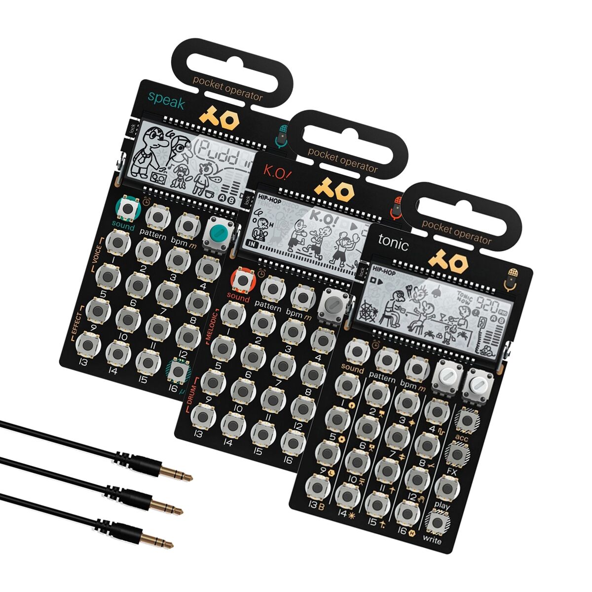 Teenage Engineering PO-32 + PO-33 + PO-35 + Sync-kablar