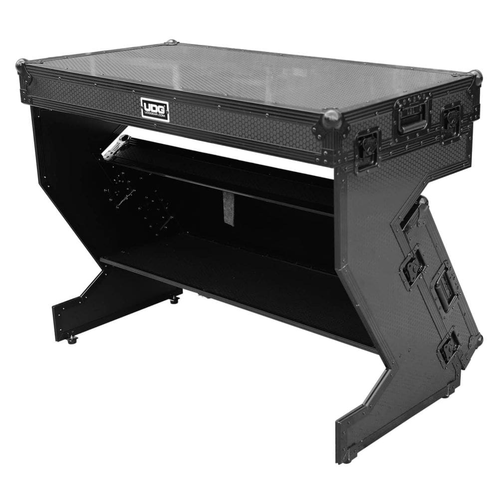 UDG Ultimate Flight Case Portable Z-Style DJ Table Black Plus (Wheels) (U91072BL)