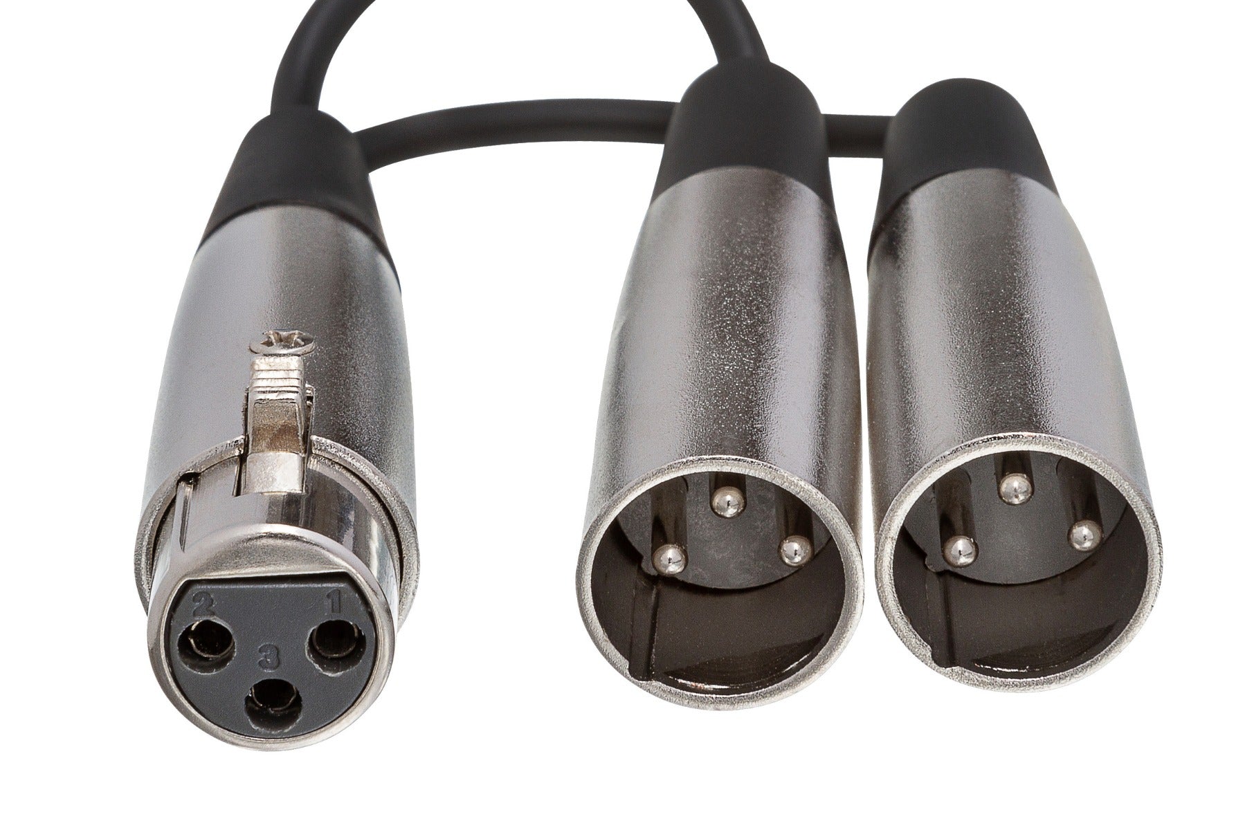 Hosa YXM-121 XLR-Female to Dual XLR-Male Y-Cable 0.15m